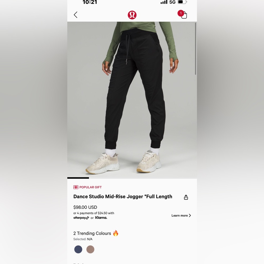 dance studio mid rise jogger